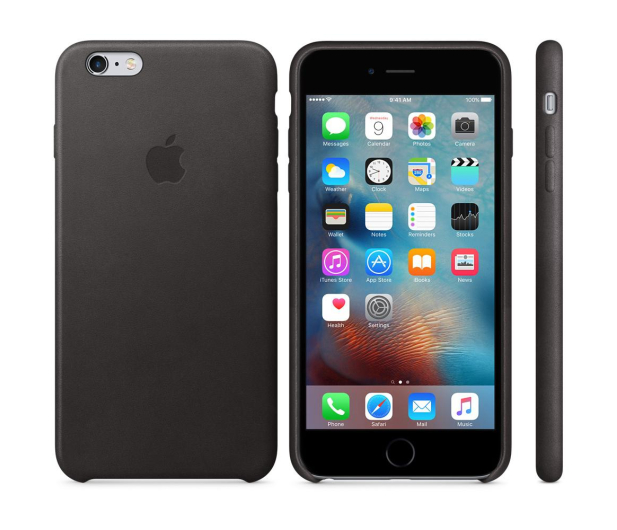 Apple iPhone 6s Plus Leather Case czarny - 259482 - zdjęcie 4